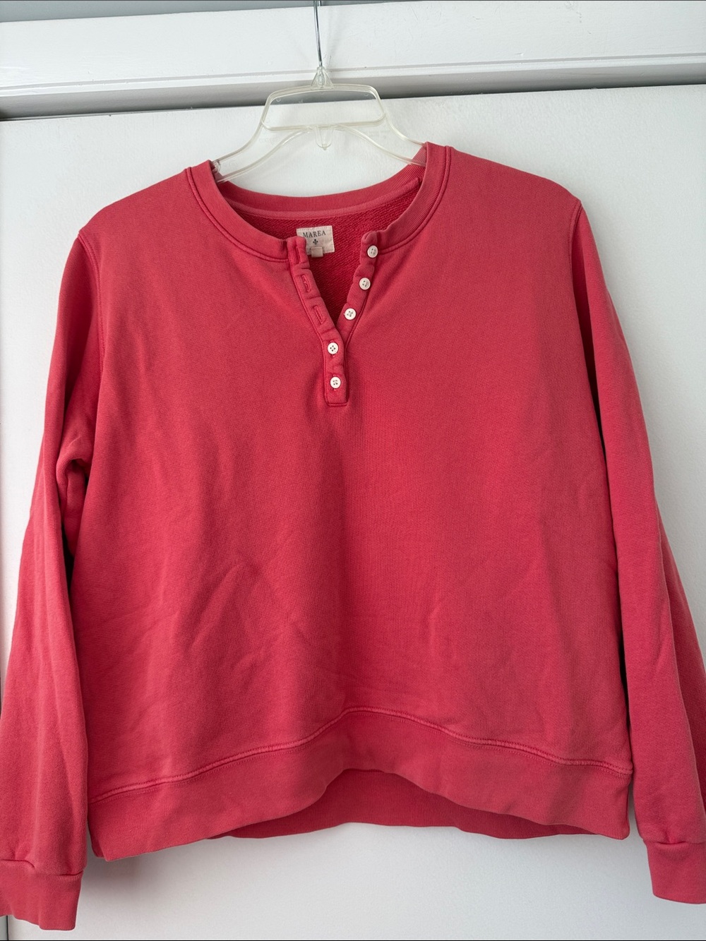Marea Vintage Terry Henley Sweatshirt Large